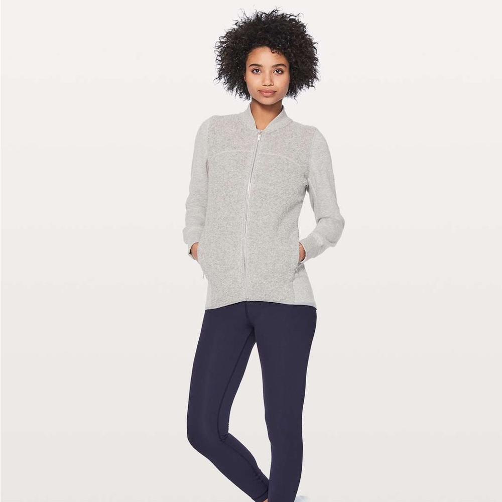 Lululemon Stand Out Sherpa Jacket Heathered Core Light Grey - Silver Drop